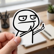MEME decal sticker, guy face meme sticker