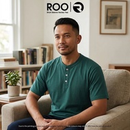 ROO Unisex Short Sleeve Henley T-Shirt 100% Cotton