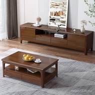 Log Small Apartment TV Cabinet Living Room Movie Cabinet Solid Wood Nordic Modern Simple Floor Cabin
