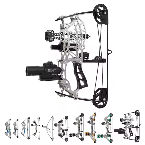 Archery Compound Bow 10lbs/12lbs/16lbs/15-32lbs High-Elastic Steel Limbs Suitable Beginners Target S