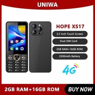 Xj UNIWA HOPE Xs17 4G Touch Screen Keypad Phone 3.5 Inch Android 8.1 Dual SIM Card 2Gb Ram+16Gb ROM