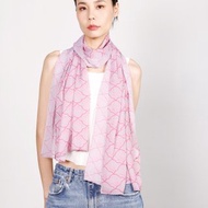 REESE扇形印花雪紡長圍巾 (粉紅)