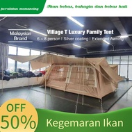 * [Ready Stock] * ❉PAYUNG.CAMP Village T Xtra Large Luxury 8 to 10 person Family T-Rex Tent with 150