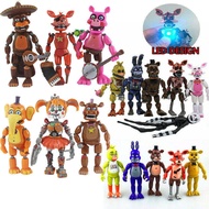6pcs/set Five Nights at Freddy's Nightmare Freddy Chica Bonnie Funtime Foxy PVC Action Figures Toys