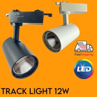 Track Light 12W LED Ceiling Track Light Black / White Casing