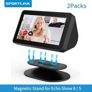 SPORLINK 1/2Packs LINGYOU Magnet Adjustable Swivel Stand for Amazon Echo Show 8 5 1st 2nd with Anti-Slip Base to Good Viewing/Camera Angle