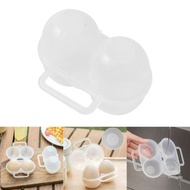 Top Plastic Eggs protectors Tray Small Eggs Holder 2 Grid Eggs Storage Container with Fixed Handle E