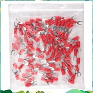 100 Pcs 4mm Fork AWG 22-16 Pre Insulated Terminal Cable Lug