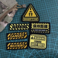 Tactical vest, warning of danger, keep a distance, armband, tactical reflective embroidery,  badge3D