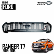 กระจังหน้า หน้ากระจัง มีไฟ LED สีเหลือง รุ่น ฟอร์ด เรนเจอร์ FORD RANGER XLT WILDTRAK ปี 2015 - 2017 