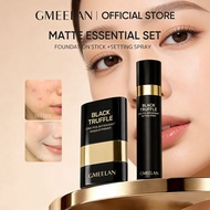 GMEELAN Black Truffle Long Lasting Foundation Stick High Coverage with Brush Makeup Waterproof