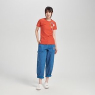 江戶勝 日系 七富士山短袖T恤-女裝 (桔色) #上衣