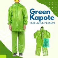 The Original Rubberized Green Kapote/ High Quality Vulcanized Raincoat / Apple Green Kapote(makapal)