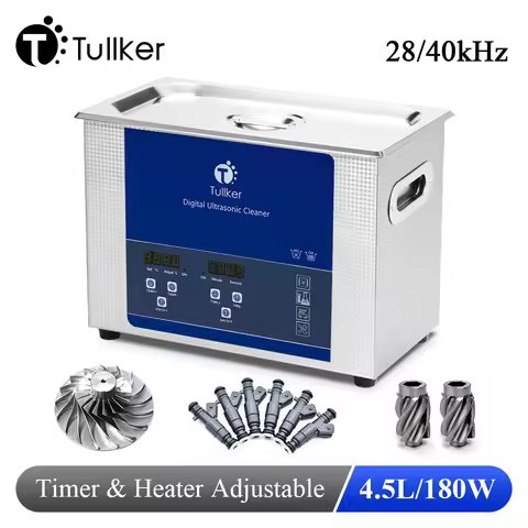 4L Digital Ultrasonic Cleaner 180W Stainless Bath Auto Accessories Lab Mold DPF Oil Degreaser Ultras
