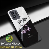 Glossy Softcase Realme GT 2 Pro [GM05] Protective Mica Casing hp Case Gt 2Pro Glitter Glass Rubber S