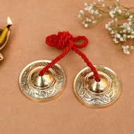 Handmade Percussion Instrument - Hand Cymbals Brass Manjira Manjeera - Indian Musical Instrument