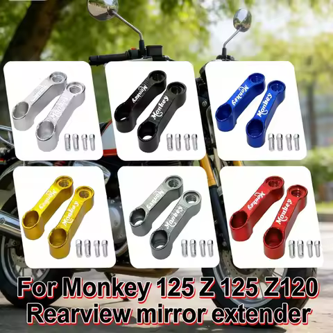 New-For Honda Monkey 125 Rearview Mirrors Extension Riser Extend Adapter125 Z125 Z 125 Z120 2018-202