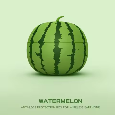 For Airpods 4 Simulation Fruit 3D Watermelon Cute Earpods Case for Airpods 1 2 3 Pro 2 Wireless Earp