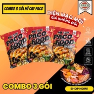 NEW COMBO 3 PACKAGES OF SPICY NOODLES WITH A PACKAGE OF EXCLUSIVE SPICE SOUP AT HOME PACO FOOD