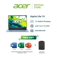 Acer Aspire Lite 14 AL14-32P-319D/ 370U (14" WUXGA IPS Display/ Intel® Core™ i3-N355/ 8GB RAM/512GB 