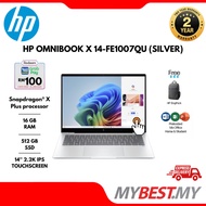 HP OmniBook X 14-fe1007QU AI PC LAPTOP - SILVER (Touch/14.0 2.2K (2240x1400) Lw BluLt IPS 400 nits N