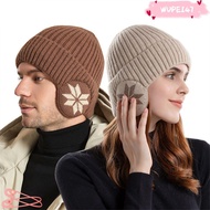 WUPEI47AD Knitted Hat, Soft Plush Windproof Plain Hats, Casual Thickened Earflap Cap Men Women