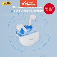 New Realfit F2 TWS Bluetooth Earbuds - High-Quality, Low Latency Earphones with AI ENC for Everyday 