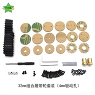 Bộ Bánh Xe Đế Nhựa Cho Mô Hình Kỹ Thuật DIY Bộ Bánh Xe Cao Su Cho Xe Tăng Động Cơ Truyền Động Bộ Dụn