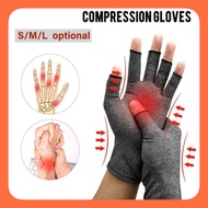 Compression Therapy Glove Open Finger Thumb Half Fingers Gloves Wrist Support - Sarung Tangan Terapi