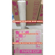 [500PCS & 1000PCS] HOT PAPER CUP 6.5oz 8oz/ 9oz PLAIN WHITE/ PLAIN PAPER CUPS COFFEE CUPS