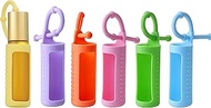 Happyupcity 6Pcs 10ml/0.3oz Silicone Roller Bottle Holder Sleeve with Hanging Rope Colorful Essentia