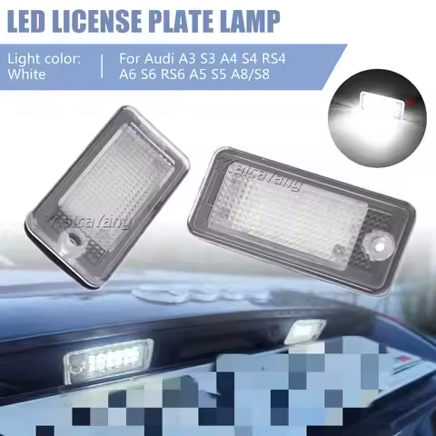 LED Auto Canbus Car LED Number License Plate Light For Audi A3 S3 A4 S4 RS4 B7 A6 S6 RS6 C6 A5 S5 Q7