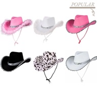 POPULAR Cowgirl Hat Sequin Fashion Cosplay Costume Party Performance Sequin Cowgirl Hats