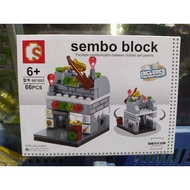 SEMBO BLOCK Lego Music Store Building Minifigure Brick Sembo Blocks