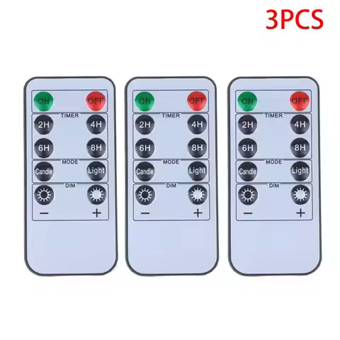 1/3PCS Flameless LED Candle 10-Key Battery Operated Remote Control Timer Child Safe Decorative Light