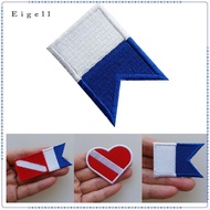 Eigell diver Flag Patch  Maritime Signal Alpha Flag Embroidered Sew On  Badge Underwater Scuba Divin