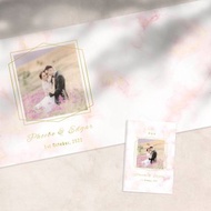 結婚簽名綢+收禮簿 婚禮桌巾 婚禮簽到 簽名軸 禮金簿 簽名布