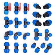 EnJO New Material HDPE Poly Fitting Poly Pipe Connector 20mm 25mm 32mm Straight Coupler Elbow Tee End Cap Ball Valve