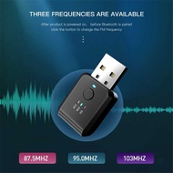 Kebidumei USB Dongle Car Bluetooth 5.1 FM Transmitter Adaptor FM01