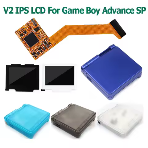 HISPEEDIDO V2 IPS LCD Screen Backlight Kit For GBA SP Brightness for Game Boy Advance SP Console