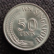 Koleksi Koin Singapura 50 Cents 1974 K-2560