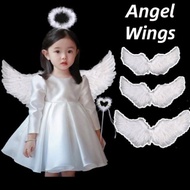 Angel Wings Kids White Angel Feather Wings Props Stage Props Angel Feather Wing Clothing for Gift
