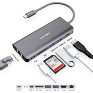 Lenovo 6-in-1 Hub C109 Type-C Adapter With Type-C, 2 USB 3.0 Ports, Gigabit Ethernet Port, HDMI, SD 