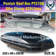 Pentair Roofbox PT5708 Slim Glossy Roof box Storage With Roof Rack ( XL SIZE 420 Litres) Alza Wish L