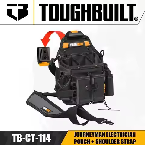TOUGHBUILT TB-CT-114 Journeyman Electrician Pouch + Shoulder Strap Thickened Large-capacity Storage 