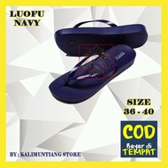 Sandal LUOFU Fullcolor / Sandal Wanita Jepit / Sandal Karet Jelly