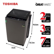 Toshiba 7kg / 9kg Washing Machine Top Load Fully Auto Washer AW-J800AM(SG) AW-J1000FM(SG) Mesin Basu