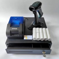Cash Register Package 1: Cash Drawer + Printer + Barcode Scanner + Thermal Paper