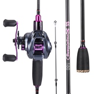 Sougayilang【COD】เบ็ดตกปลาครบชุด ก้านคาร์บอน คันเบ็ดตกปลาแบบเบามาก UL พร้อมรอกเบทคาสติ้งอัตราส่วนเกีย
