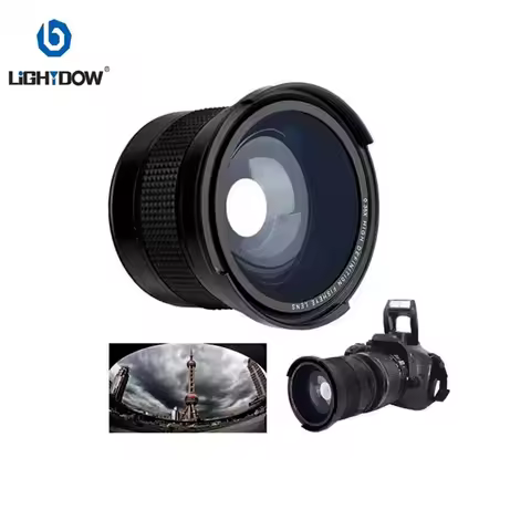 Lightdow Fisheye Wide Angle Lens+Macro lens 58mm 0.35x for 58mm Canon 70D 60D 7D 6D 700D 650D 600D 5